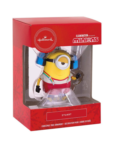 Adorno Navideño Hallmark Minions Stuart Patinando 6.07cm