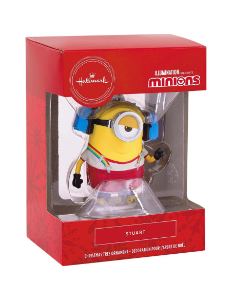 Adorno Navideño Hallmark Minions Stuart Patinando 6.07cm