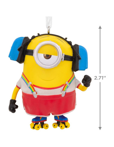 Adorno Navideño Hallmark Minions Stuart Patinando 6.07cm