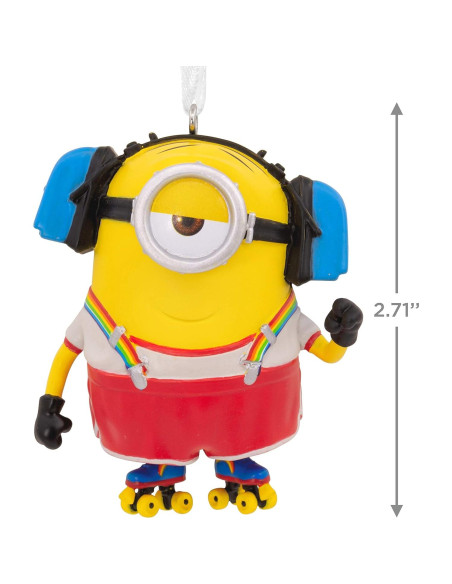 Adorno Navideño Hallmark Minions Stuart Patinando 6.07cm