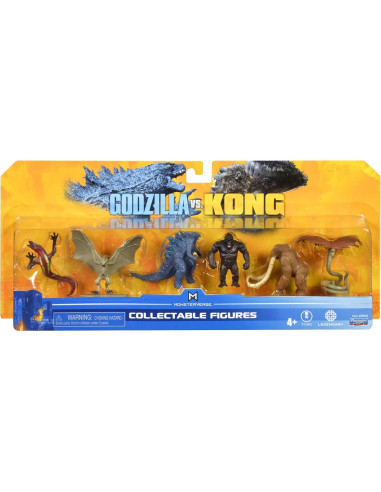 Paquete de 6 Minifiguras Godzilla 2" Playmates GvK