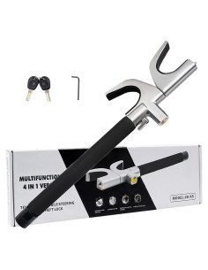 Bloqueo de Volante Antirrobo KNFRXO 4-en-1 con Linterna LED
