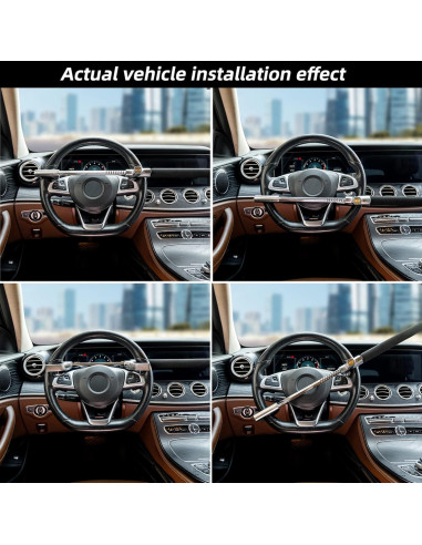 Bloqueo de Volante Antirrobo KNFRXO 4-en-1 con Linterna LED