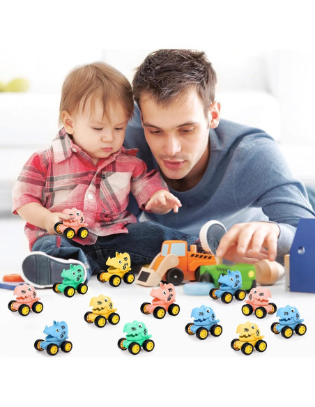 Paquete de 50 Coches de Dinosaurio de Retroceso Hxezoc