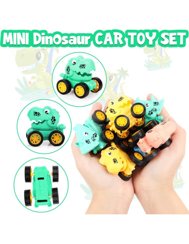 Paquete de 50 Coches de Dinosaurio de Retroceso Hxezoc