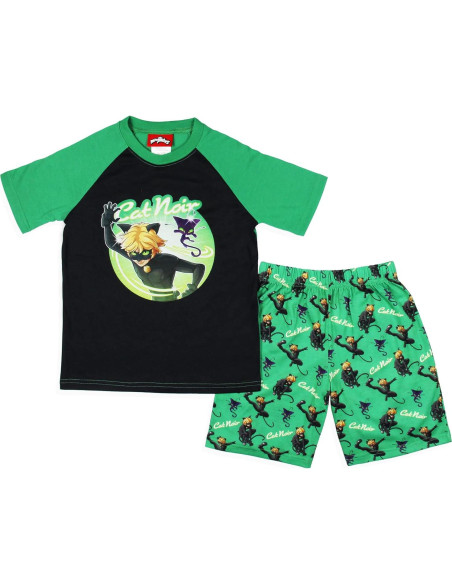 Conjunto de Pijama Corto Niños Intimo Cat Noir 100% Poliéster