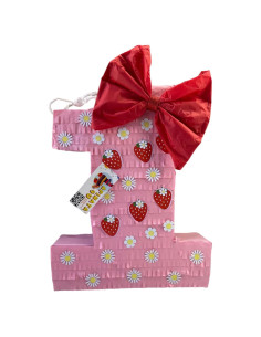 Piñata de Fresa APINATA4U para Primer Cumpleaños 50.8x40.6 cm
