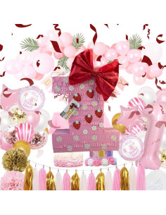 Piñata de Fresa APINATA4U para Primer Cumpleaños 50.8x40.6 cm 2