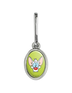 Colgante Ovalado Antiguo Pinky y el Cerebro para Cremalleras