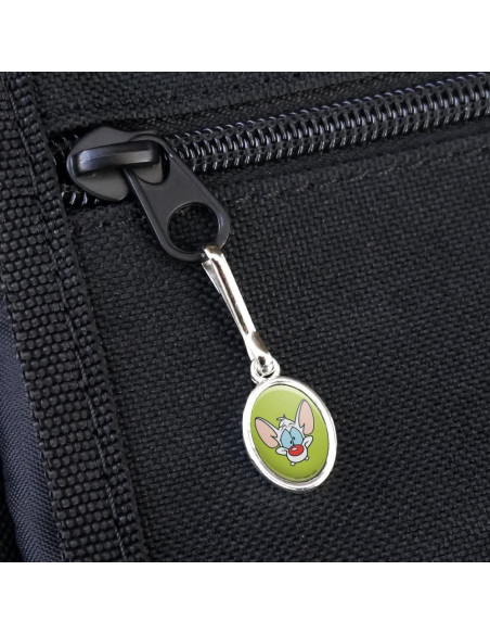 Colgante Ovalado Antiguo Pinky y el Cerebro para Cremalleras