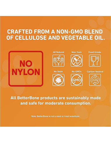 BetterBone Juguete Masticable para Perros Clásico Pequeño 100% Natural