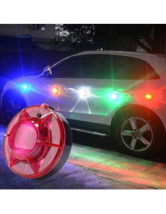 Luces de Advertencia LED MIUHIU con Base Magnética Azul 2