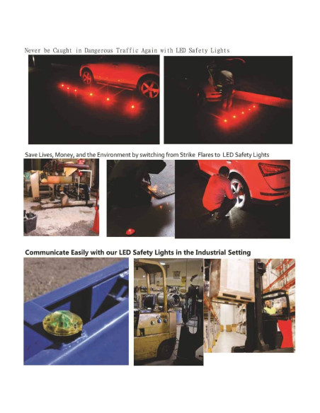 Luces de Advertencia LED MIUHIU con Base Magnética Azul