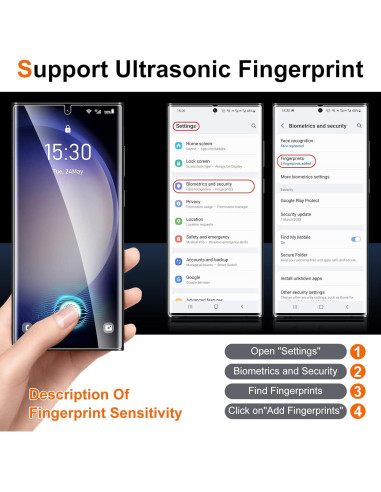 Protector de Pantalla y Lente UniqueMe para Galaxy S23 Ultra 6.8"