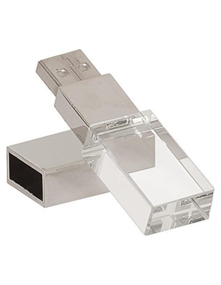 Unidad Flash USB 2.0 HOPAS Cristal Transparente 58.93g