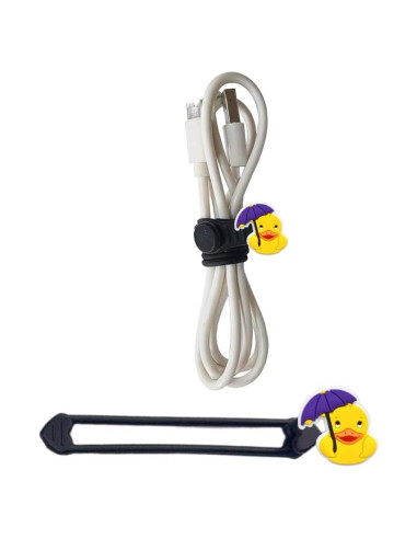 Correas de Silicona LABS LINE para Organizar Cables - Amarillo