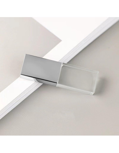 Unidad Flash USB 2.0 HOPAS Cristal Transparente 58.93g