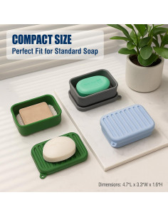 Funda de Jabón de Silicona AIMAIAIMAI Verde Menta 150g 2
