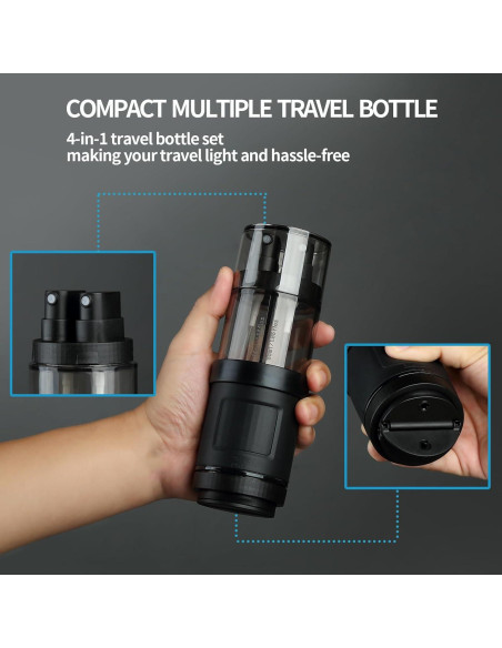 Botellas de Viaje 4 en 1 Mrsdry a Prueba de Fugas 89ml