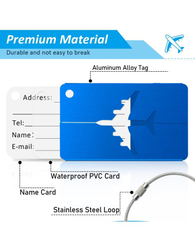 Etiquetas de Equipaje Metálicas Joy & Inspiration - Paquete de 6