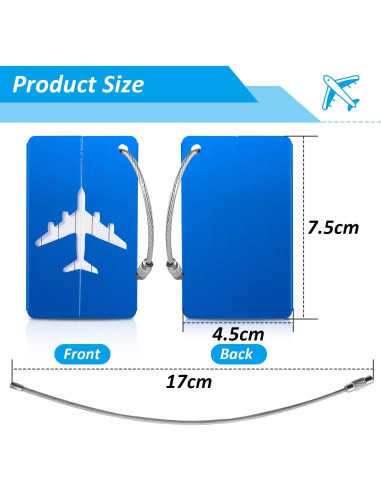 Etiquetas de Equipaje Metálicas Joy & Inspiration - Paquete de 6