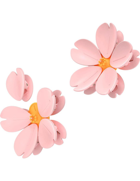 Clips Magnéticos de Sellado Yancorp - 2 Piezas Flor Rosa