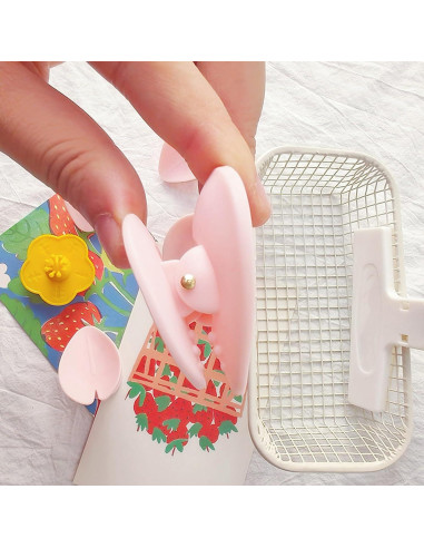 Clips Magnéticos de Sellado Yancorp - 2 Piezas Flor Rosa