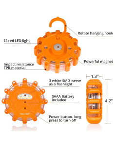Luces de Emergencia LED INCLAKE - Paquete de 6, 9 Modos, Impermeables 2