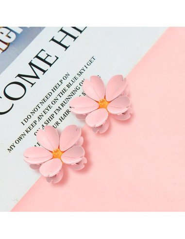 Clips Magnéticos de Sellado Yancorp - 2 Piezas Flor Rosa