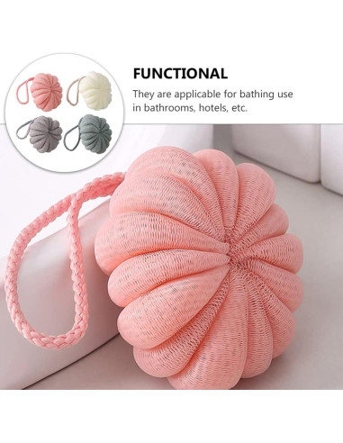 Esponjas de Ducha HEALLILY 4 Pcs Malla Suave Exfoliantes