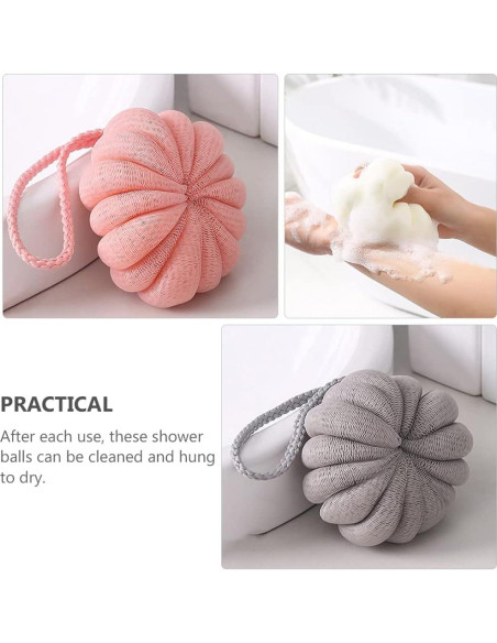 Esponjas de Ducha HEALLILY 4 Pcs Malla Suave Exfoliantes