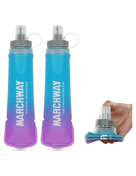 Botella de Agua Colapsable MARCHWAY 300ml Azul Púrpura