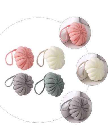 Esponjas de Ducha HEALLILY 4 Pcs Malla Suave Exfoliantes