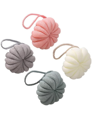 Esponjas de Ducha HEALLILY 4 Pcs Malla Suave Exfoliantes