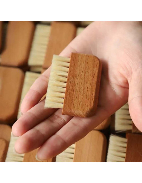 Cepillo de Uñas de Madera de Haya Natural Pxiryanlow