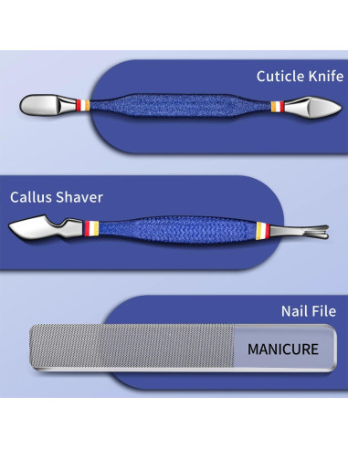 Kit de Manicura y Pedicura Kuzey Home 19 Piezas Acero Inoxidable