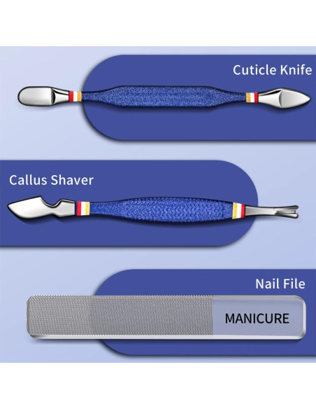Kit de Manicura y Pedicura Kuzey Home 19 Piezas Acero Inoxidable