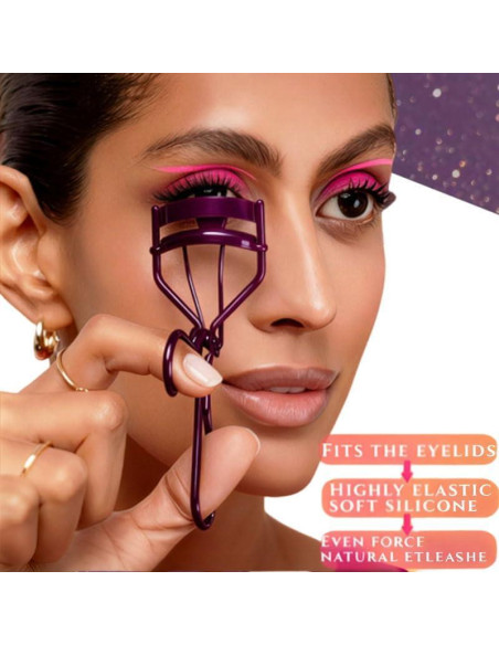 Rizador de Pestañas Acavado Profesional Morado - Sin Pellizcos