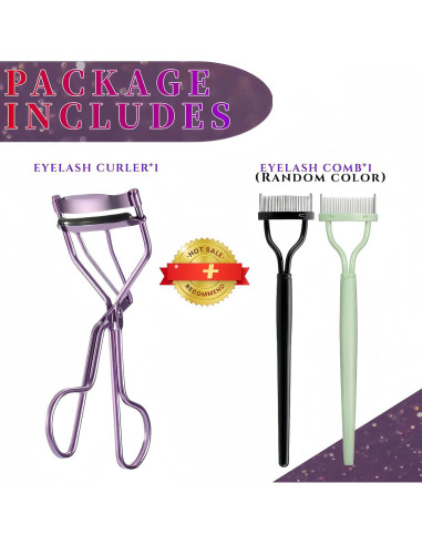 Rizador de Pestañas Acavado Profesional Morado - Sin Pellizcos