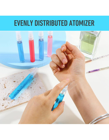 20 Mini Botellas de Spray Rellenables YBEATY 10 ml Vidrio