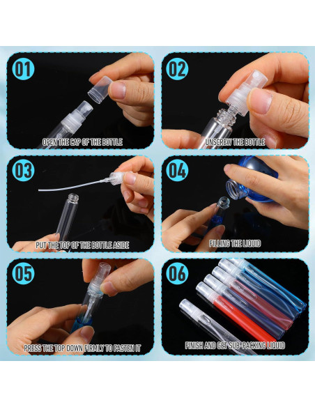 20 Mini Botellas de Spray Rellenables YBEATY 10 ml Vidrio