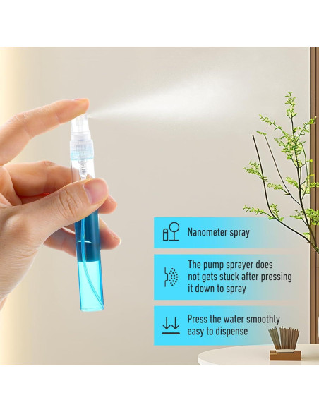 20 Mini Botellas de Spray Rellenables YBEATY 10 ml Vidrio