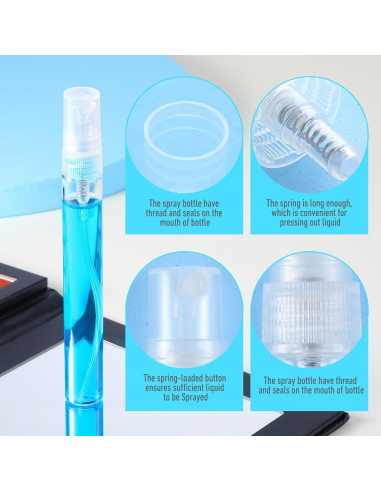20 Mini Botellas de Spray Rellenables YBEATY 10 ml Vidrio