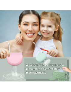 Caso de Retenedor de Silicona Morado Onbuwws 8.89x7.62cm 2