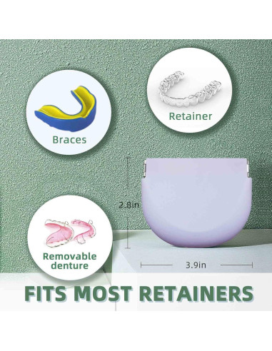 Caso de Retenedor de Silicona Morado Onbuwws 8.89x7.62cm