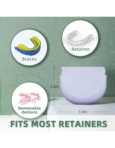 Caso de Retenedor de Silicona Morado Onbuwws 8.89x7.62cm
