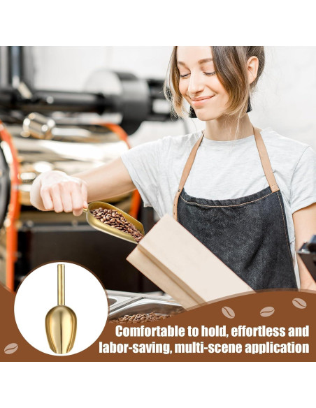 Juego de 4 Piezas Pinzas y Cucharas de Hielo Sieral Oro