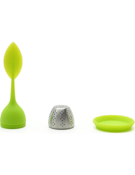 Infusor de Té Silicona LuckyStone con Bandeja de Goteo