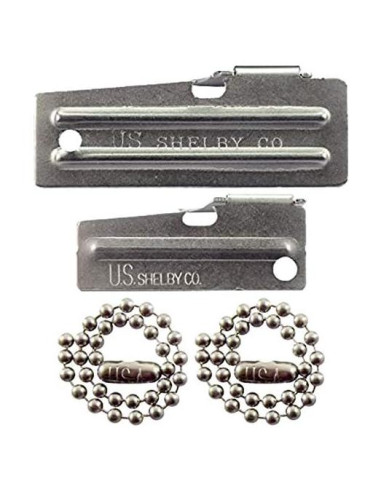 Abrelatas US Shelby P-38 y P-51 Acero Inoxidable 3.81 y 5.08 cm