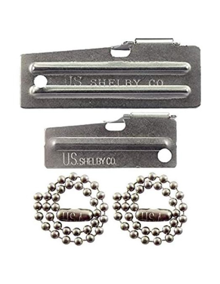 Abrelatas US Shelby P-38 y P-51 Acero Inoxidable 3.81 y 5.08 cm